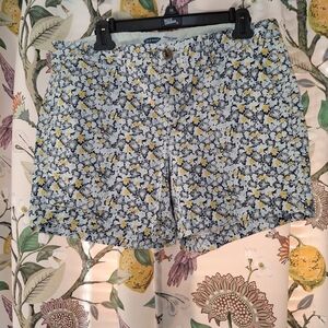 Old Navy Floral Women's Shorts - Blue and Yellow